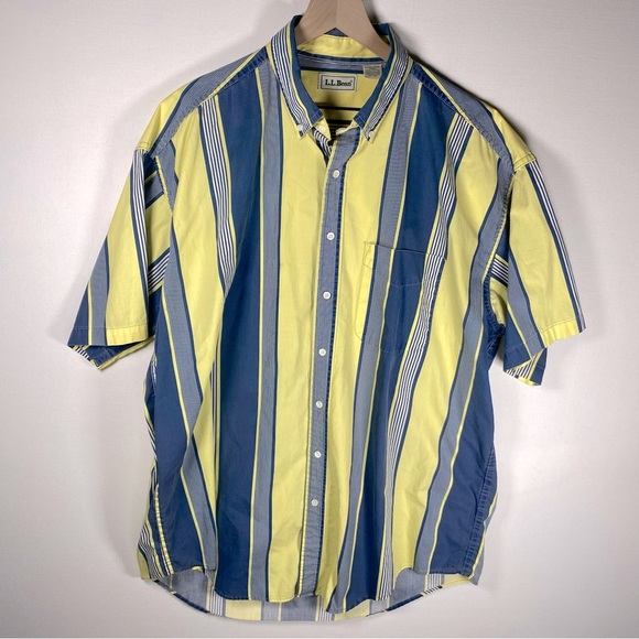 Vintage LL Bean Short Sleeve Button Down Shirt XLT - Picture 1 of 10